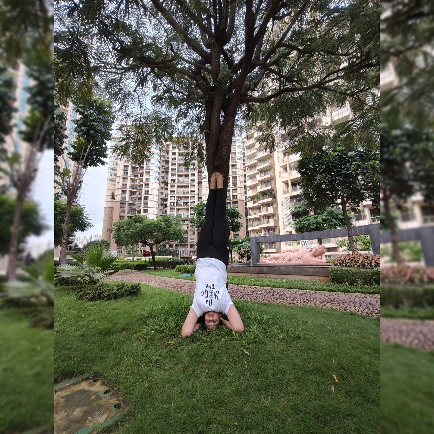 Sneha headstand